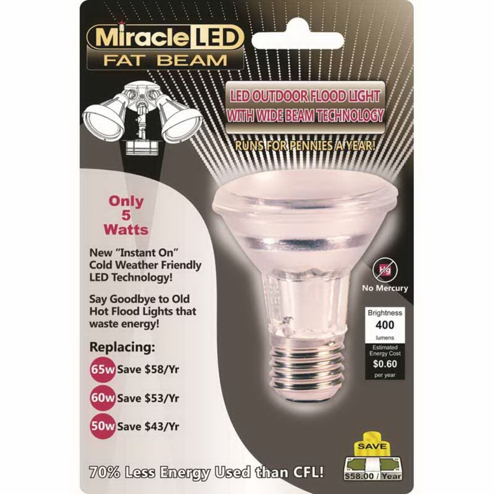 5W "Fat Beam" Wide Angle LED Outdoor Security Bulb